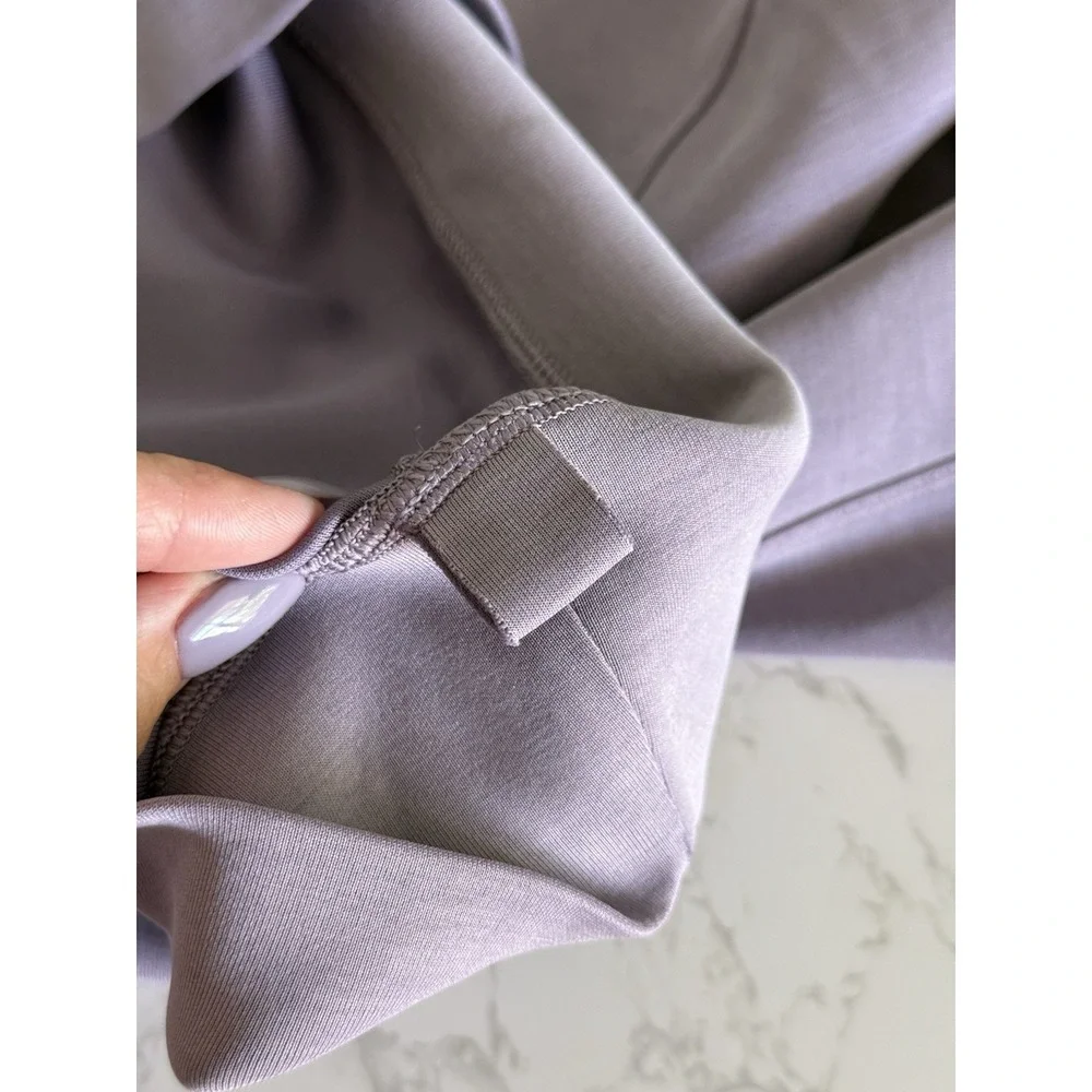 LULULEMON Softstreme Perfectly Oversized Crop Sweatshirt Sz ~2 Purple Lavender
